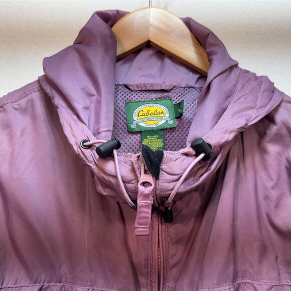 Cabela's Women Packable Windbreaker Jacket Small Hooded Outdoors Full Zip Casual - Picture 5 of 13